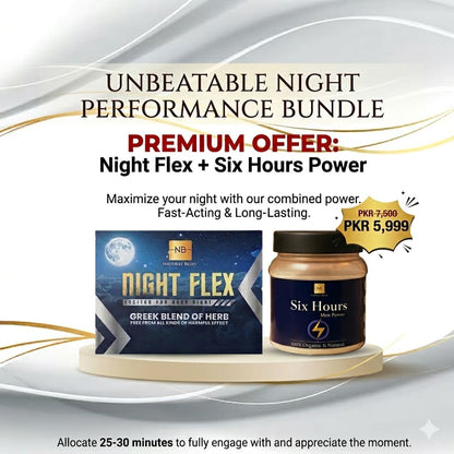 BUNDLE NIGHT FLEX PREMIUM HERBAL PILLS™ + SIX HOURS